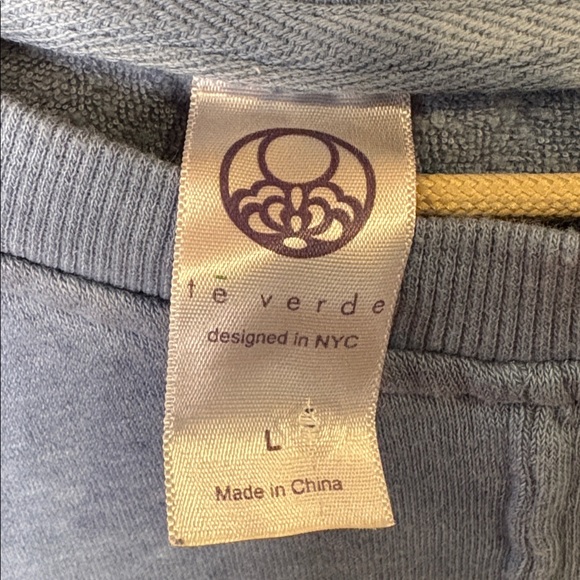 LE VERDE | blue tie-dye lightweight soft oversized sweatshirt sz L - Picture 4 of 4